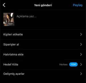 Instagram görsellerinde alt metin kullanmak için 